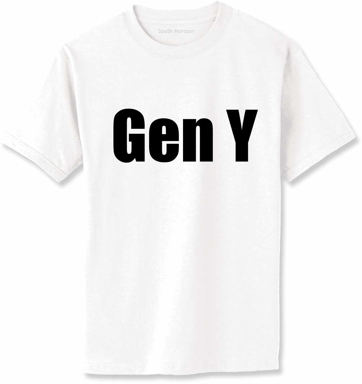 Gen Y on Adult T-Shirt (#1360-1)