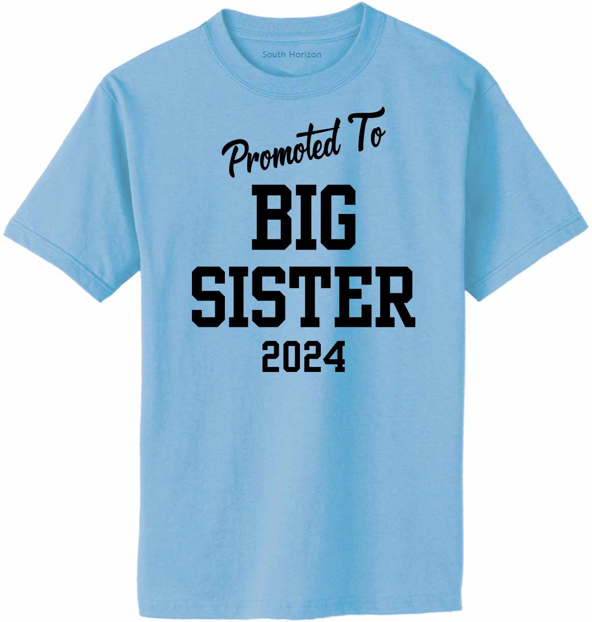 Promoted to Big Sister 2024 on Adult T-Shirt (#1364-1)