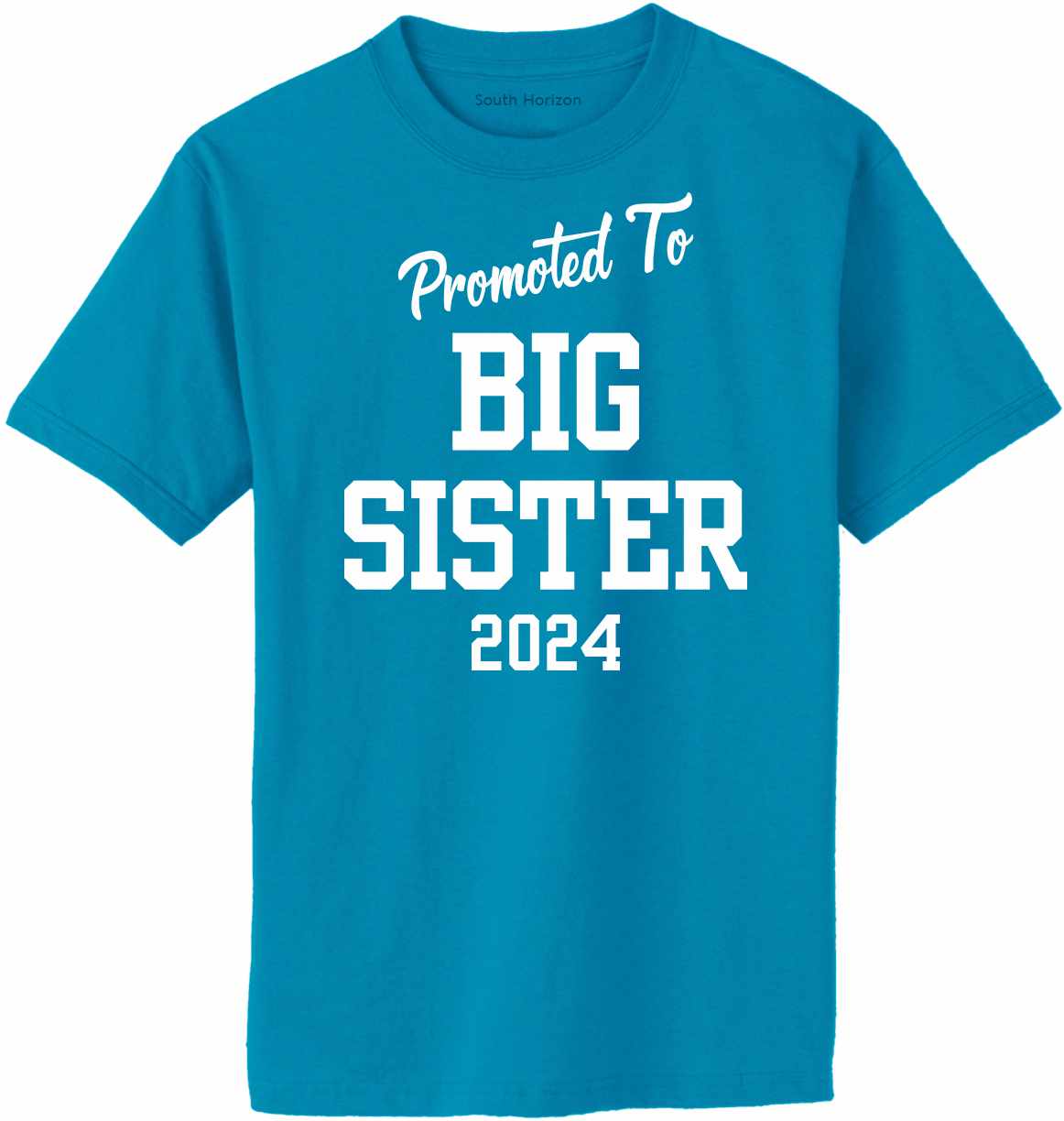 Promoted to Big Sister 2024 on Adult T-Shirt (#1364-1)