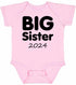 Big Sister 2024 on Infant BodySuit (#1377-10)