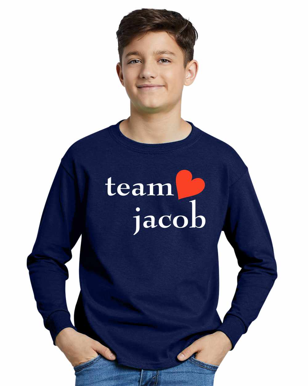TEAM JACOB on Youth Long Sleeve Shirt