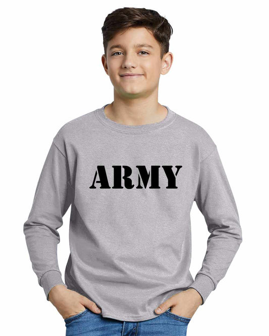 ARMY on Youth Long Sleeve Shirt