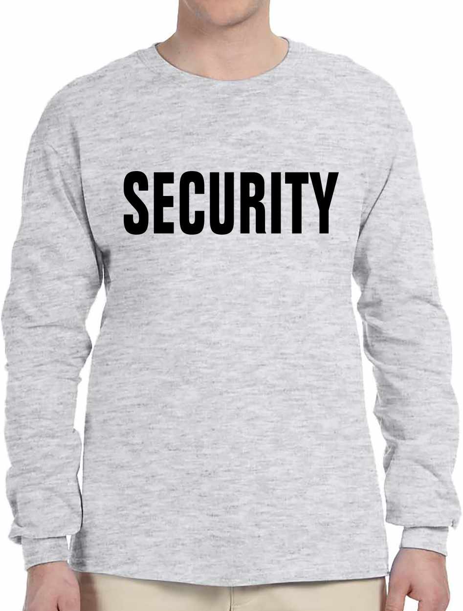 SECURITY (2 sided) on Long Sleeve Shirt (#34-3)
