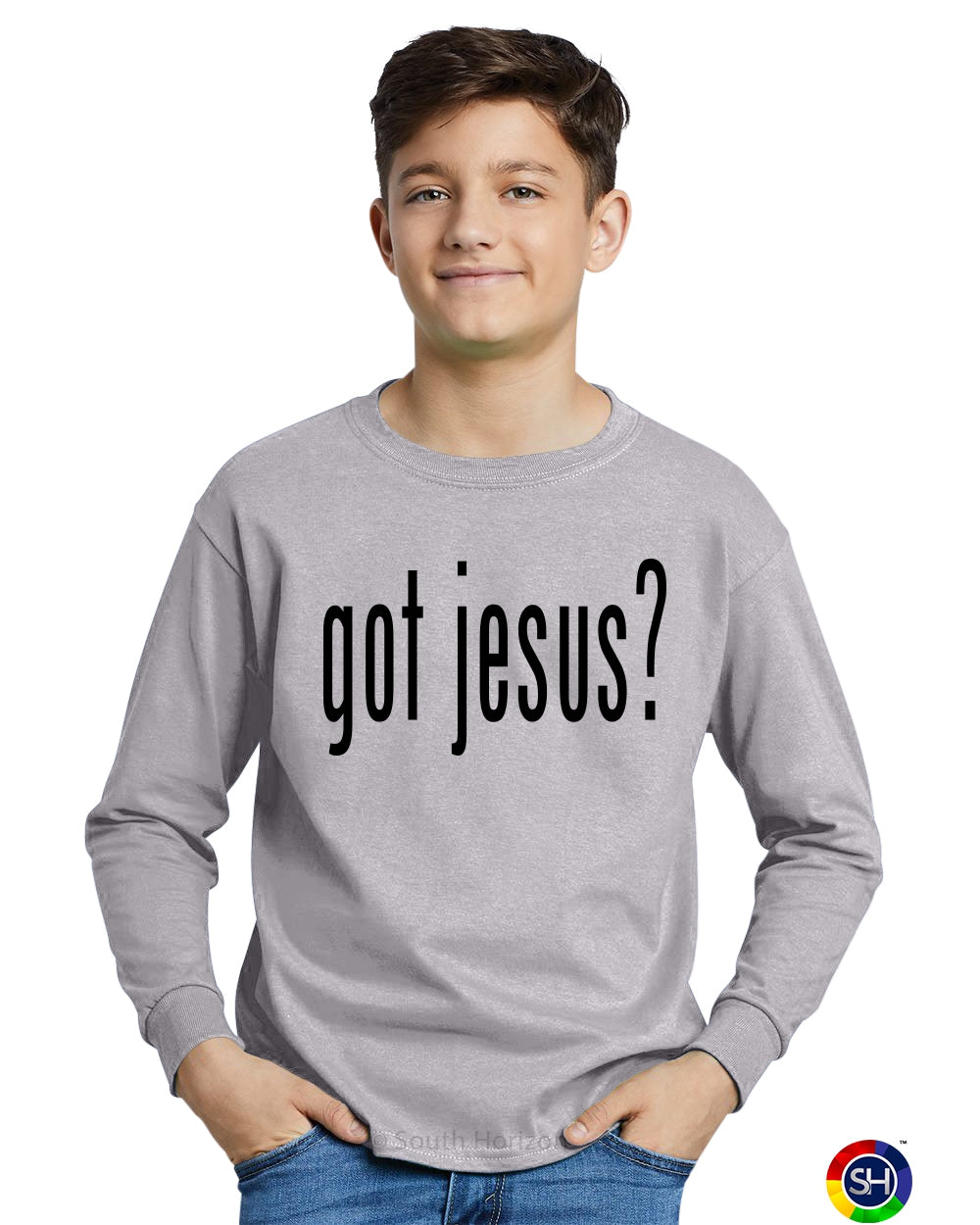GOT JESUS? on Youth Long Sleeve Shirt (#366-203)