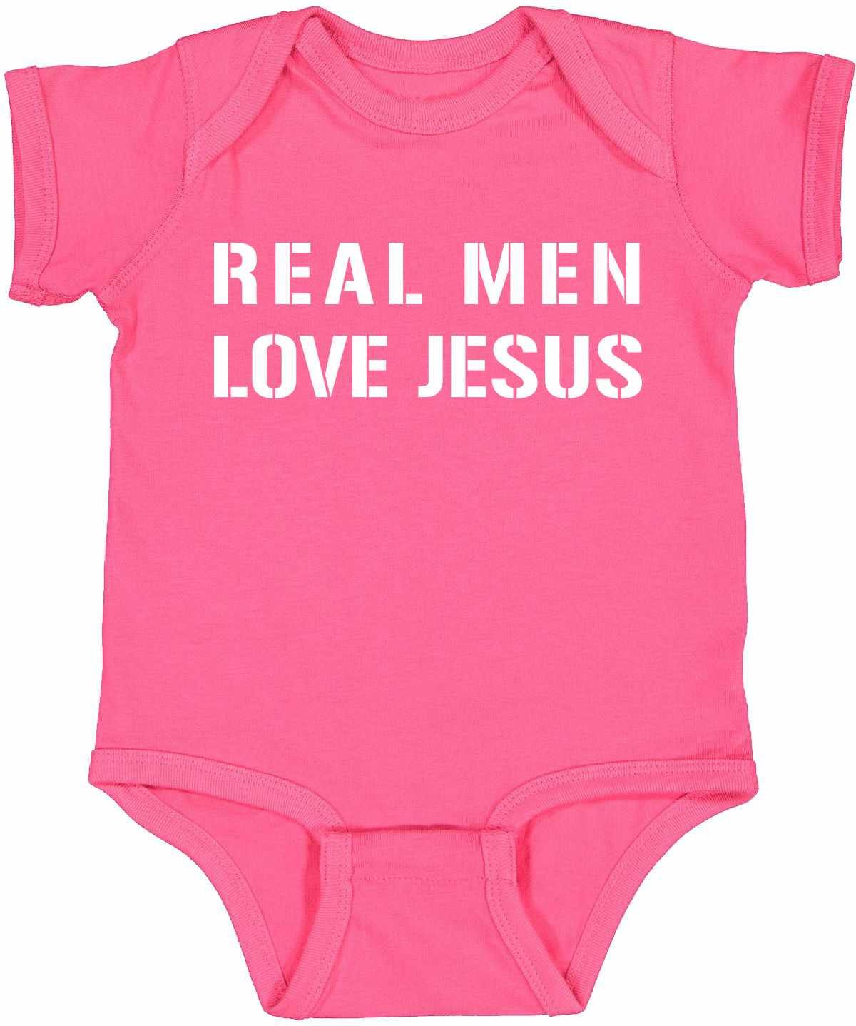 REAL MEN LOVE JESUS on Infant BodySuit (#393-10)