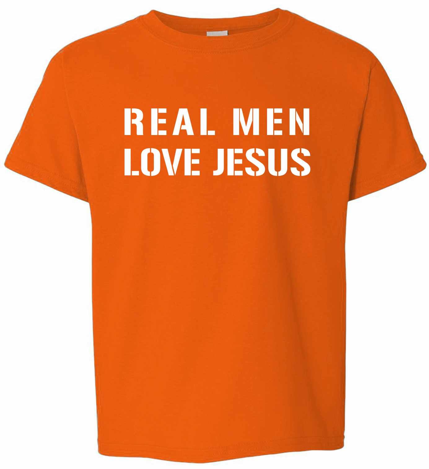 REAL MEN LOVE JESUS on Kids T-Shirt (#393-201)