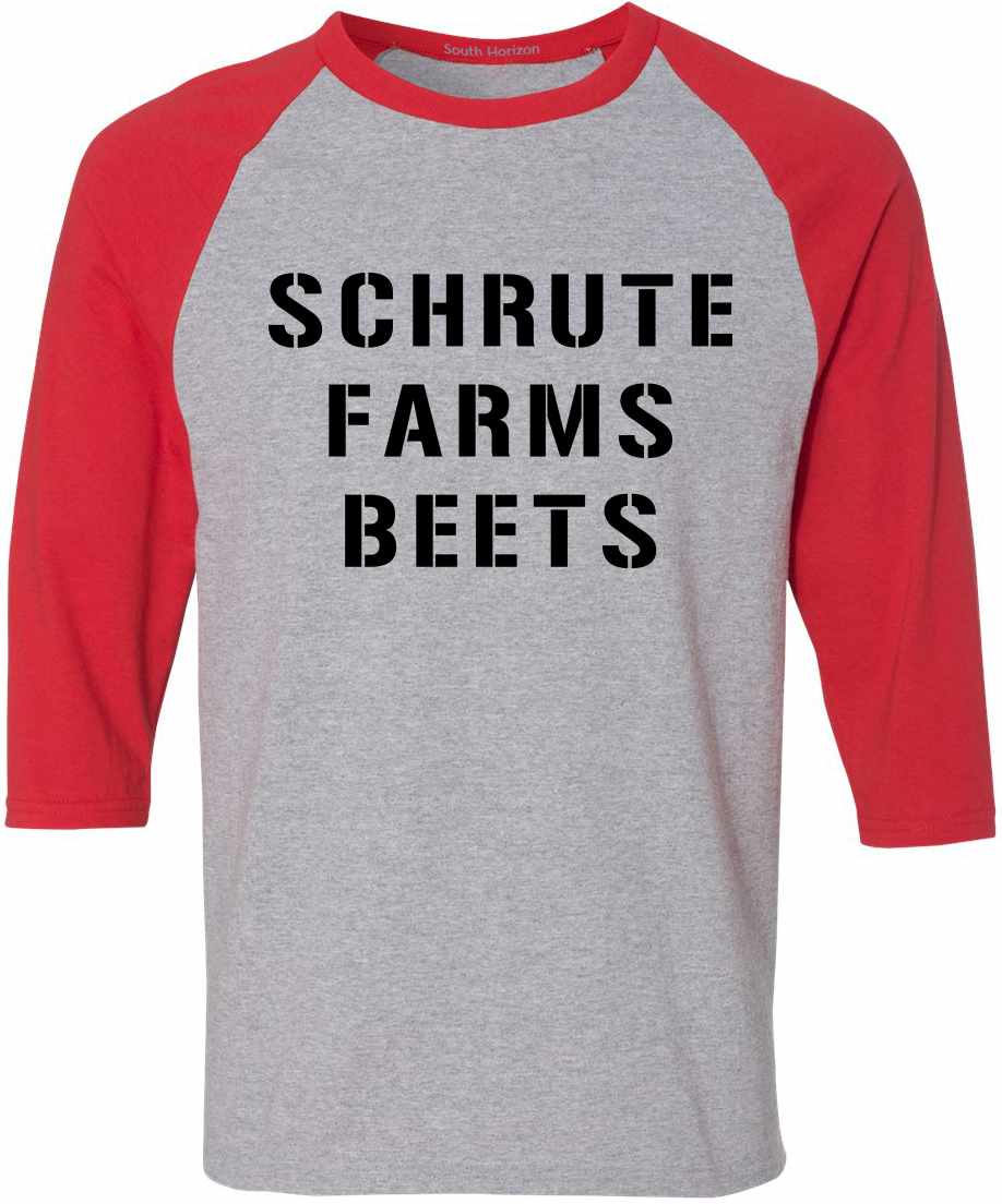 SCHRUTE FARMS BEETS on Adult Baseball Shirt