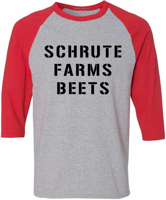 SCHRUTE FARMS BEETS on Adult Baseball Shirt