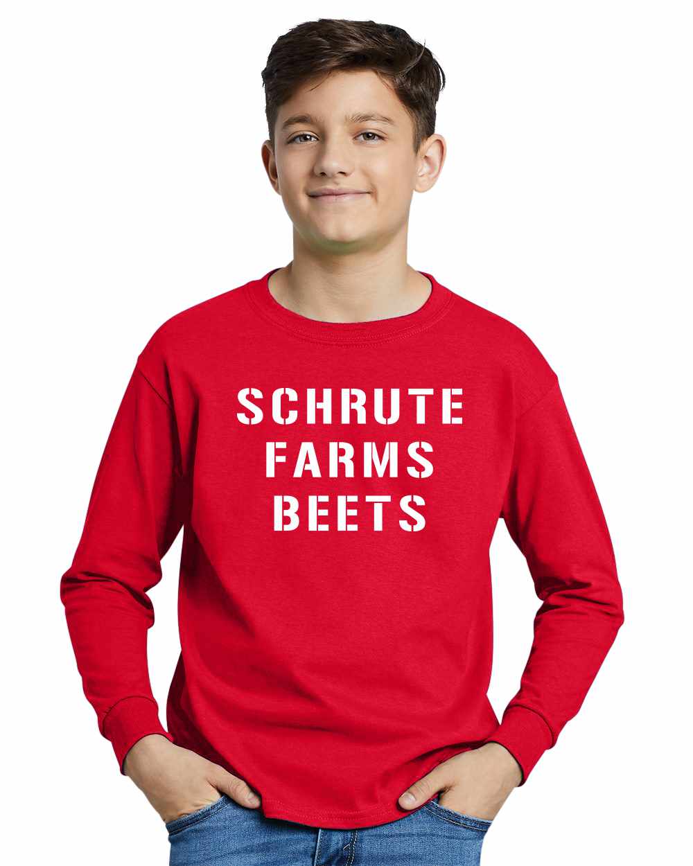 SCHRUTE FARMS BEETS on Youth Long Sleeve Shirt