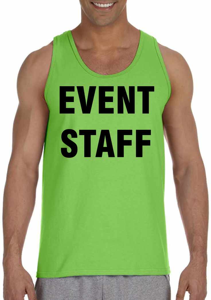 EVENT STAFF on Mens Tank Top (#399-5)