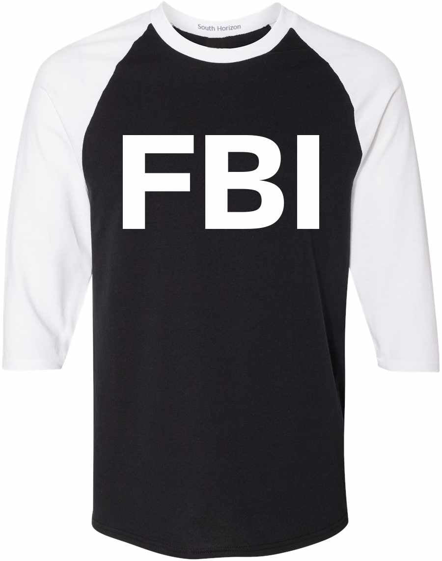 FBI on Adult Baseball Shirt