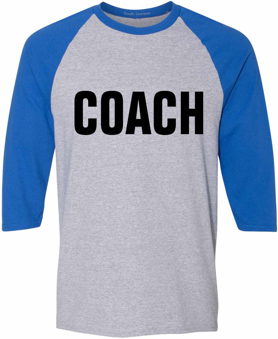 COACH on Adult Baseball Shirt (#406-12)