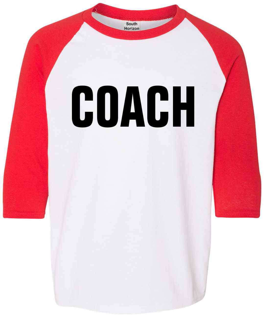 COACH on Youth Baseball Shirt