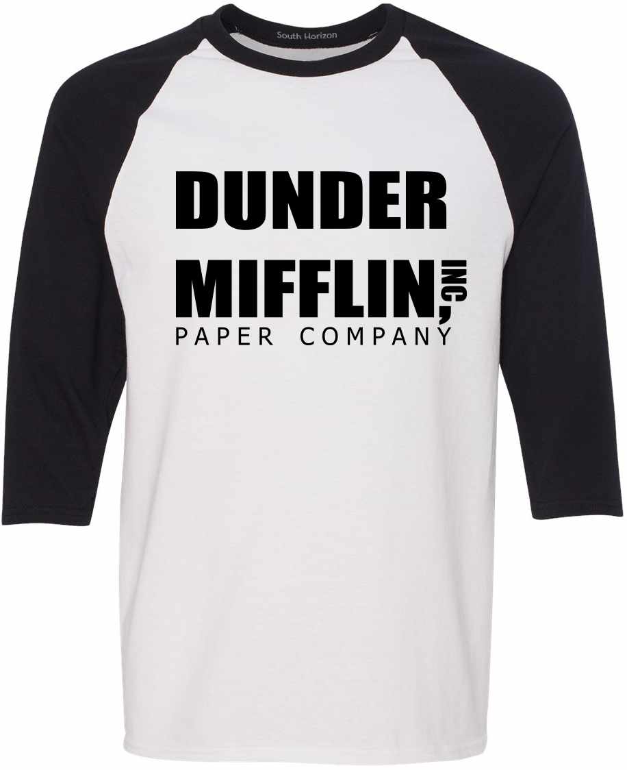 DUNDER MIFFLIN PAPER COMPANY on Adult Baseball Shirt