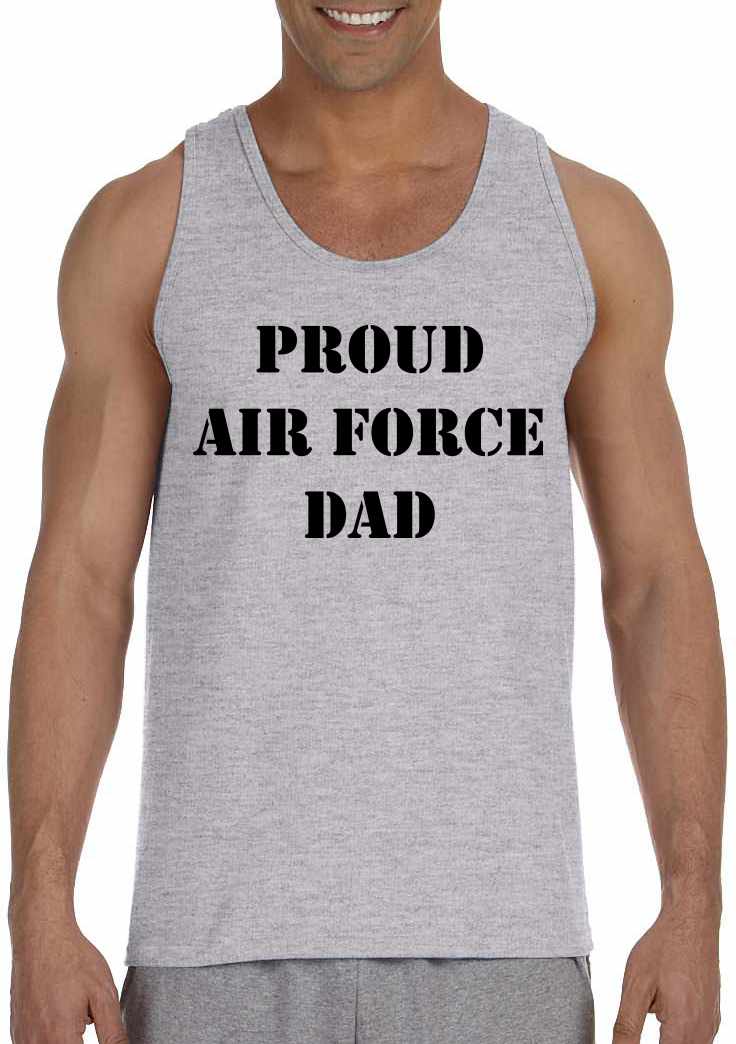 PROUD AIR FORCE DAD on Mens Tank Top (#484-5)