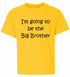I'M GOING TO BE THE BIG BROTHER on Kids T-Shirt (#518-201)