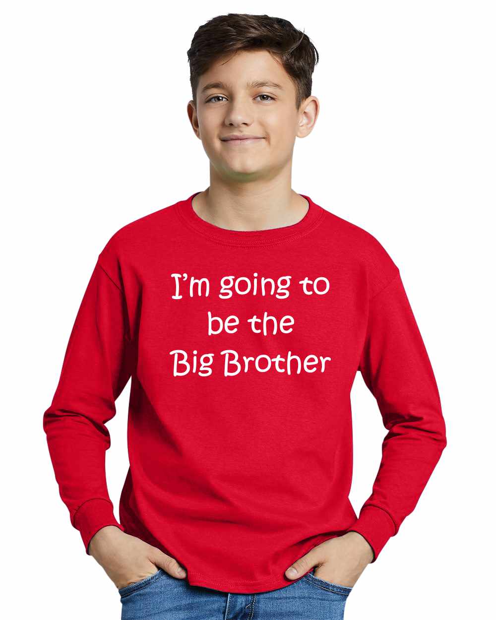 I'M GOING TO BE THE BIG BROTHER on Youth Long Sleeve Shirt (#518-203)
