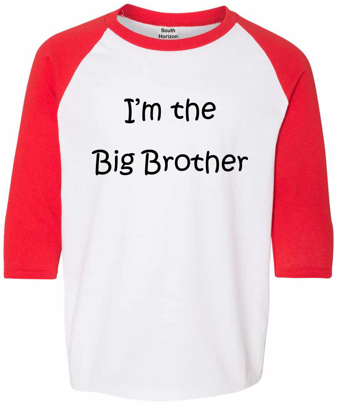 I'M THE BIG BROTHER on Youth Baseball Shirt