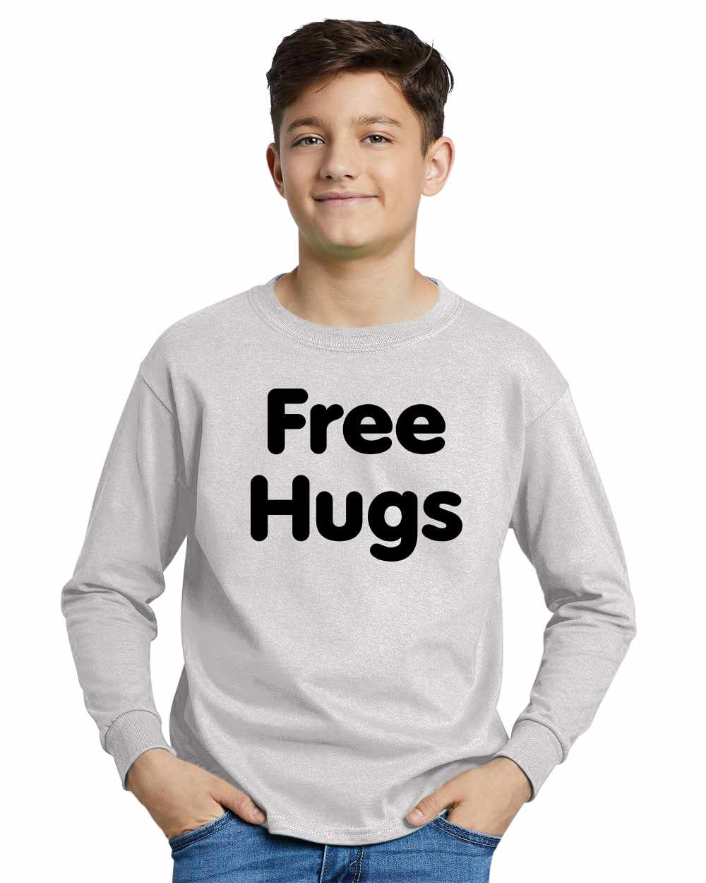 FREE HUGS on Youth Long Sleeve Shirt
