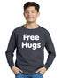 FREE HUGS on Youth Long Sleeve Shirt (#572-203)