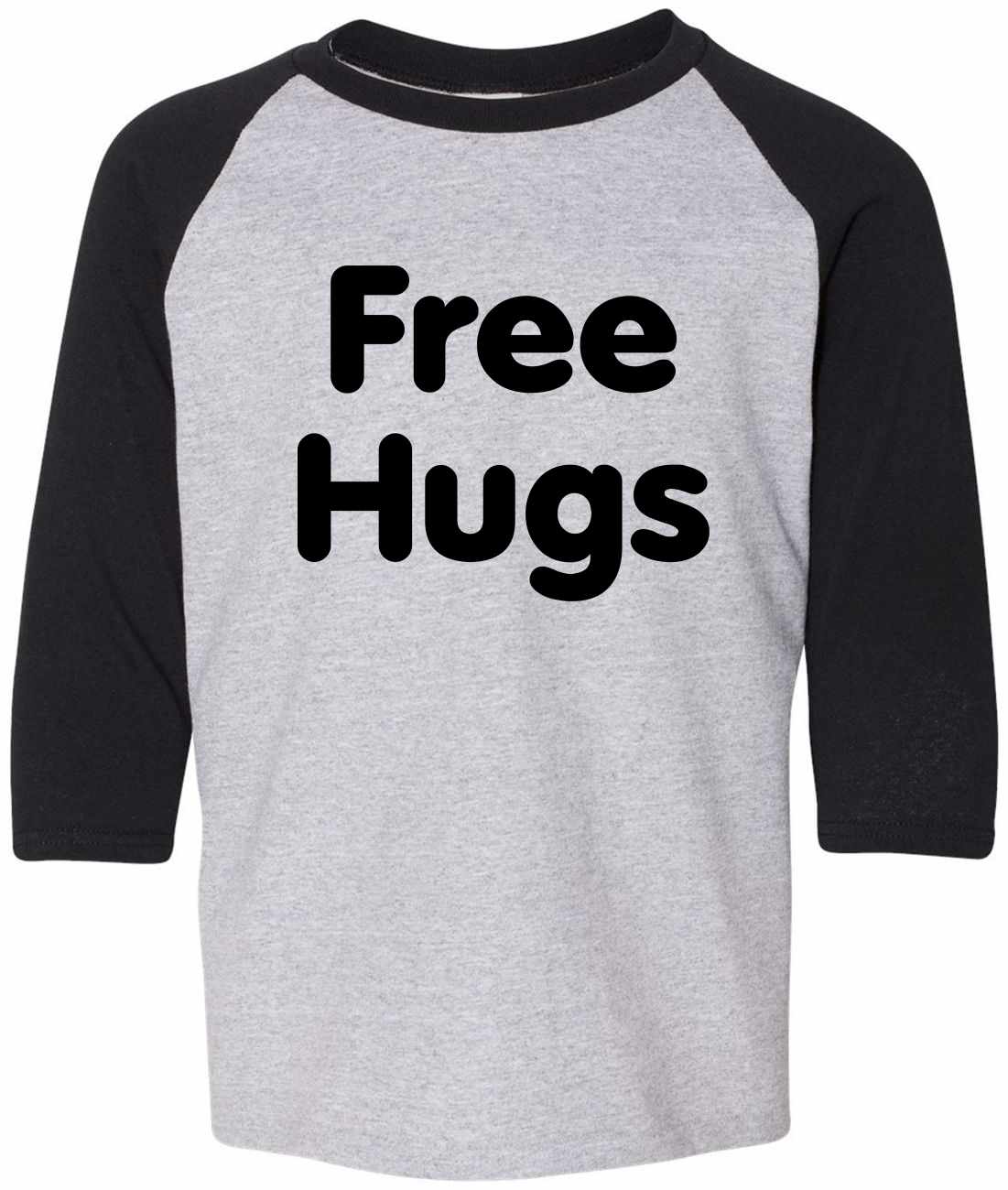 FREE HUGS on Youth Baseball Shirt (#572-212)