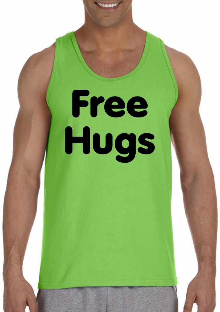 FREE HUGS on Mens Tank Top