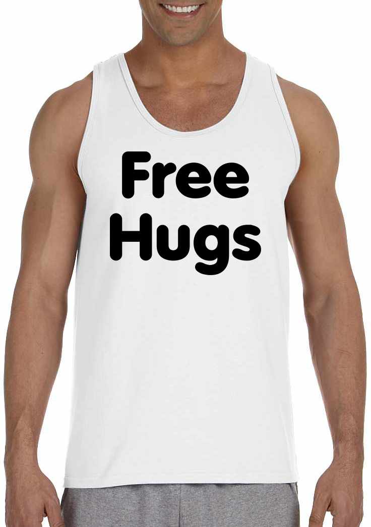 FREE HUGS on Mens Tank Top (#572-5)