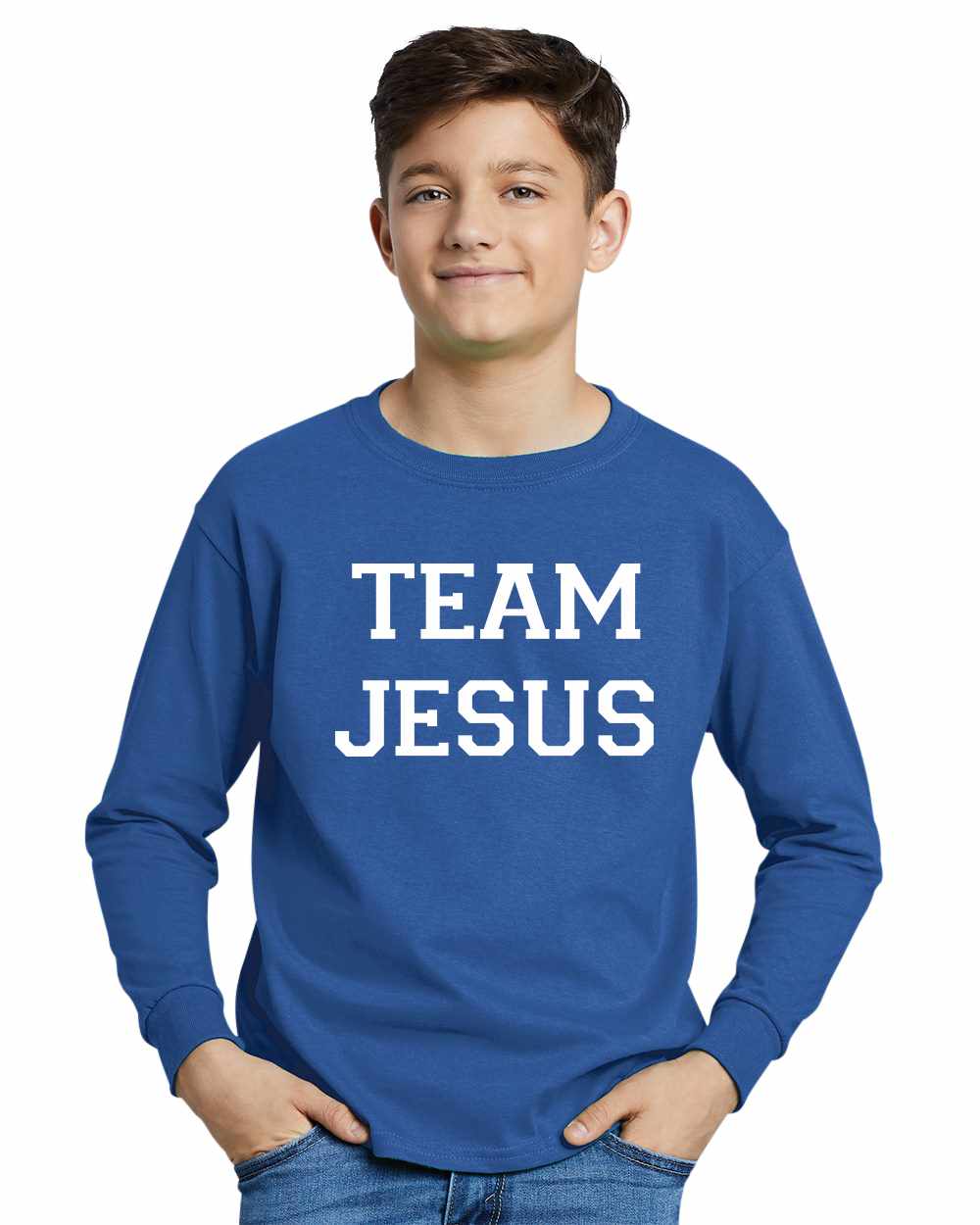 TEAM JESUS on Youth Long Sleeve Shirt (#589-203)