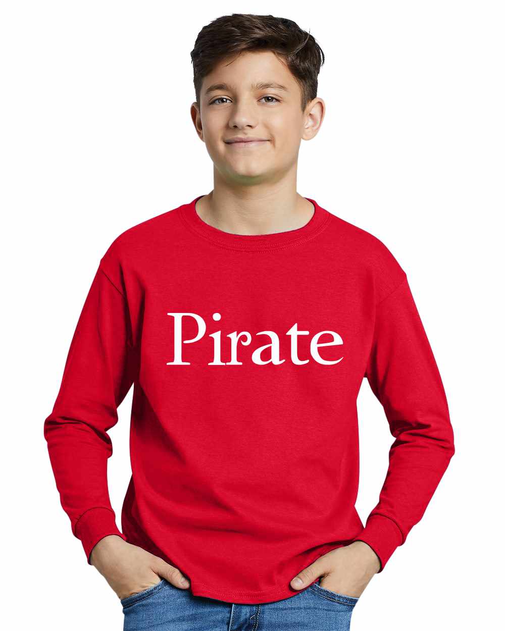 Pirate on Youth Long Sleeve Shirt
