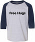 Free Hugs on Youth Baseball Shirt (#626-212)
