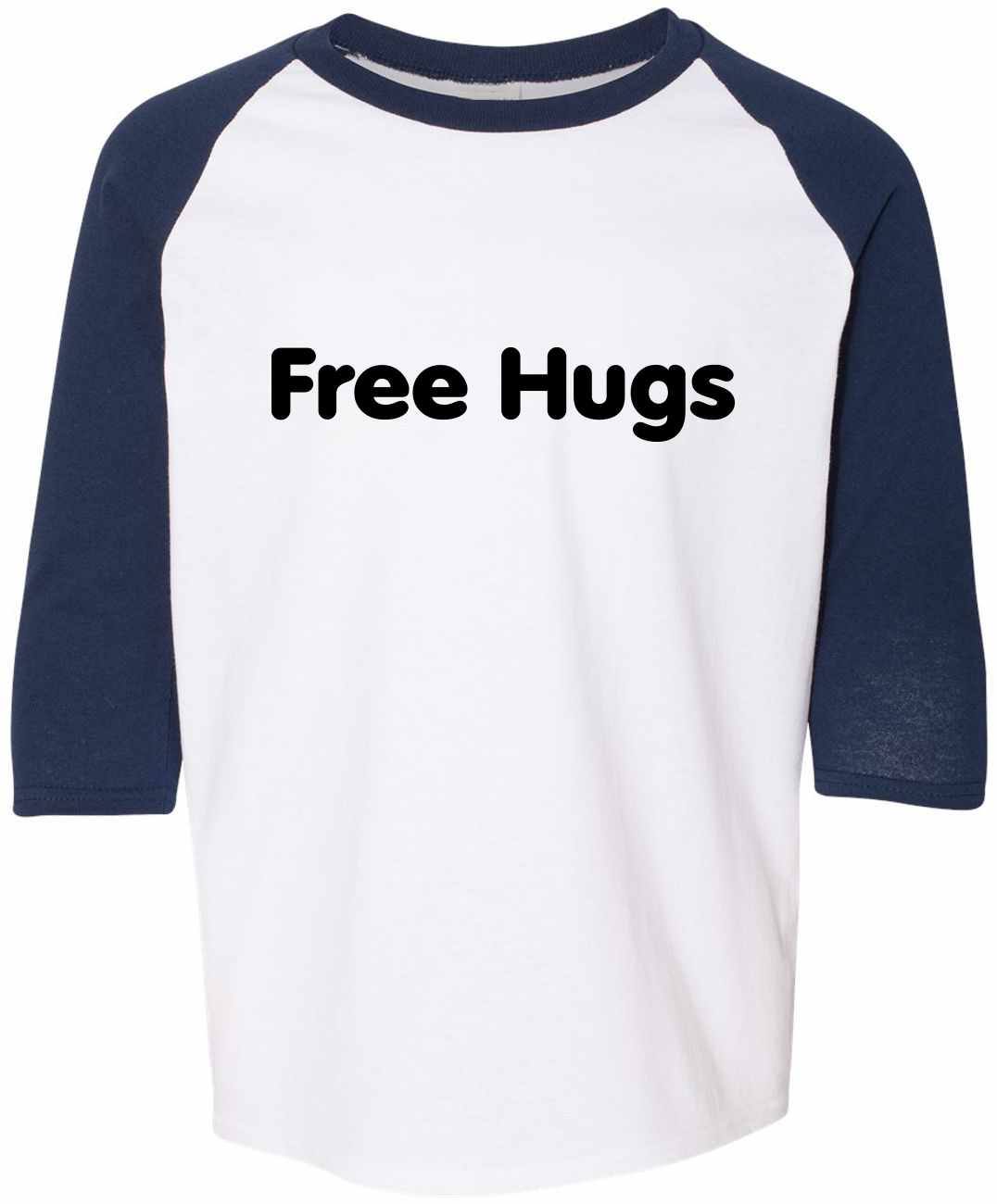 Free Hugs on Youth Baseball Shirt (#626-212)