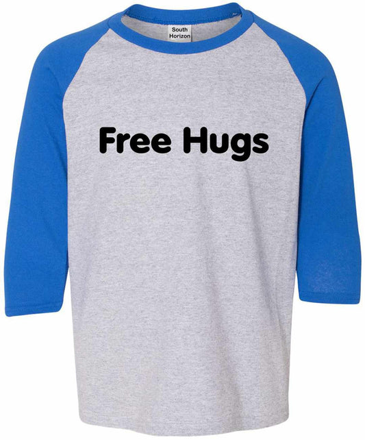 Free Hugs on Youth Baseball Shirt