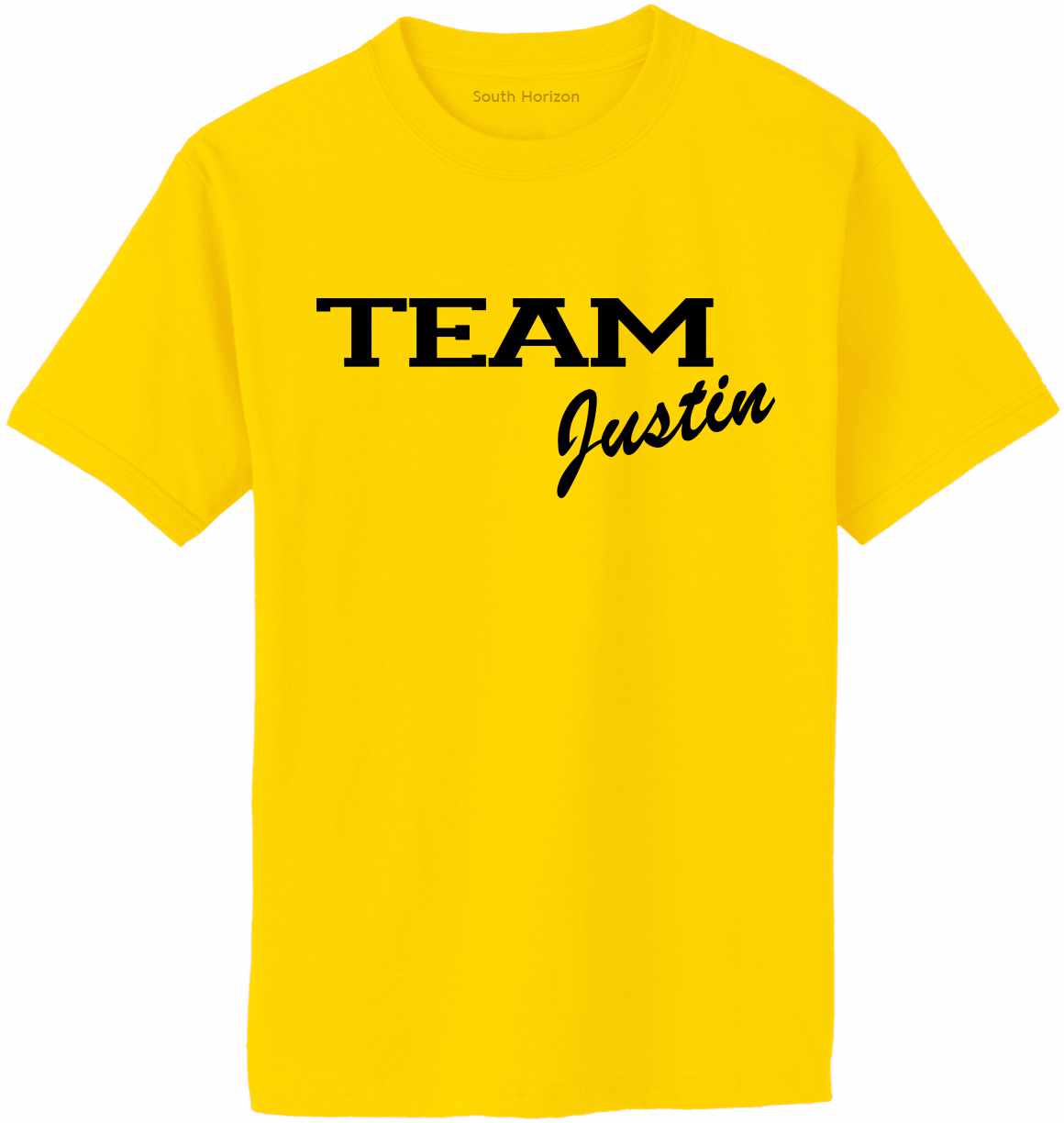 Team Justin Adult T-Shirt (#635-1)
