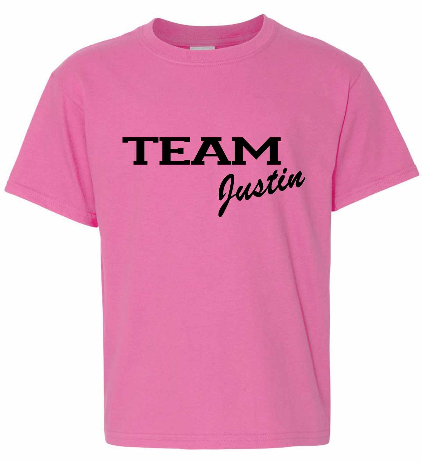 Team Justin on Kids T-Shirt (#635-201)