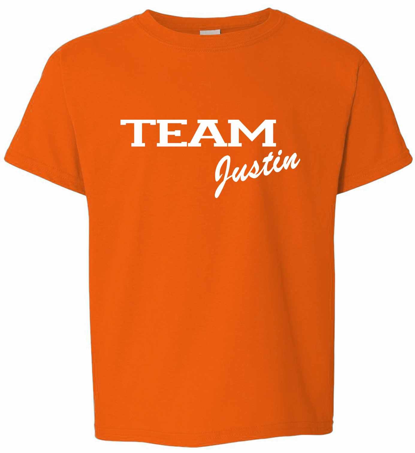 Team Justin on Kids T-Shirt (#635-201)