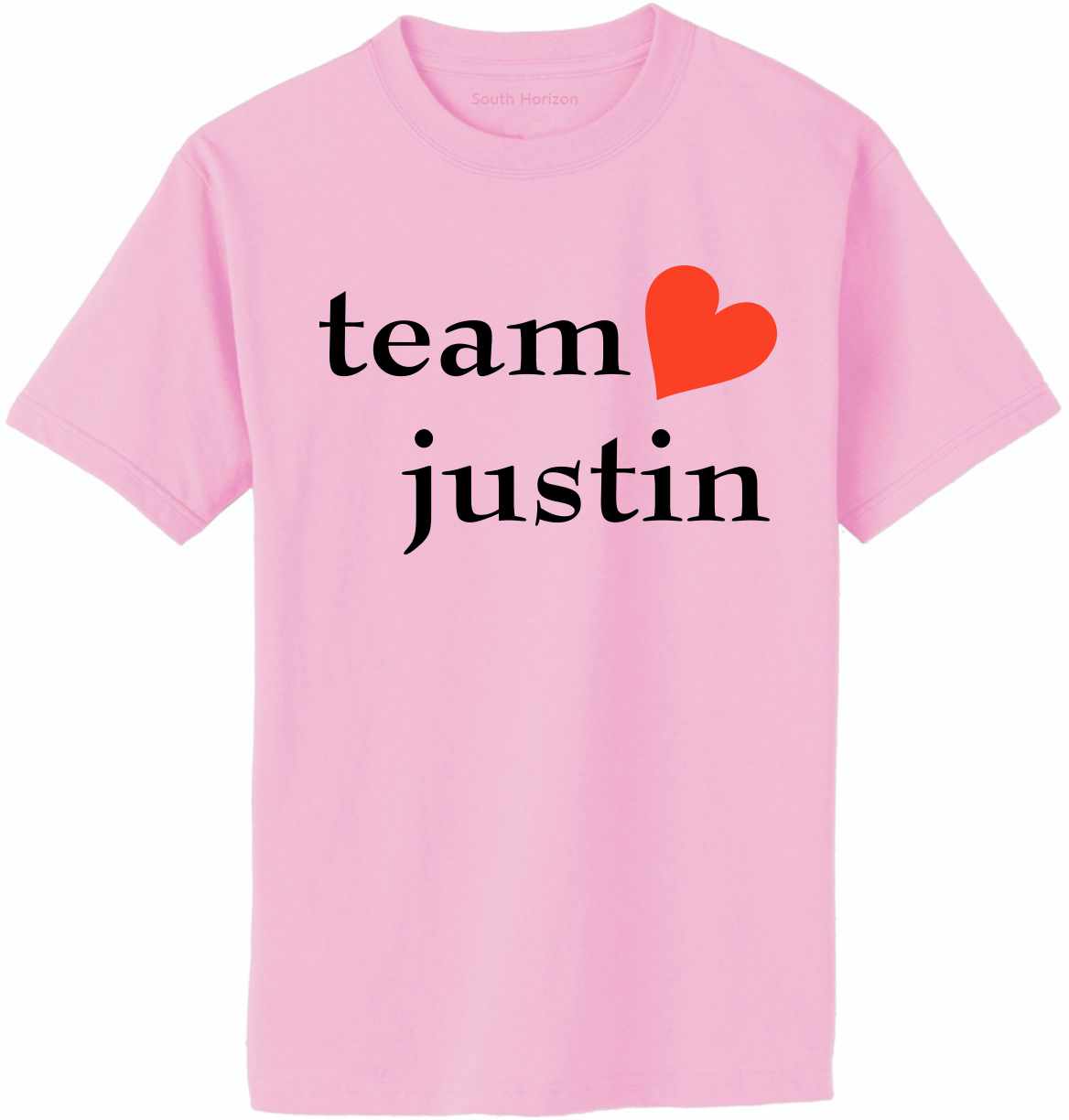 Team Justin Adult T-Shirt (#636-1)
