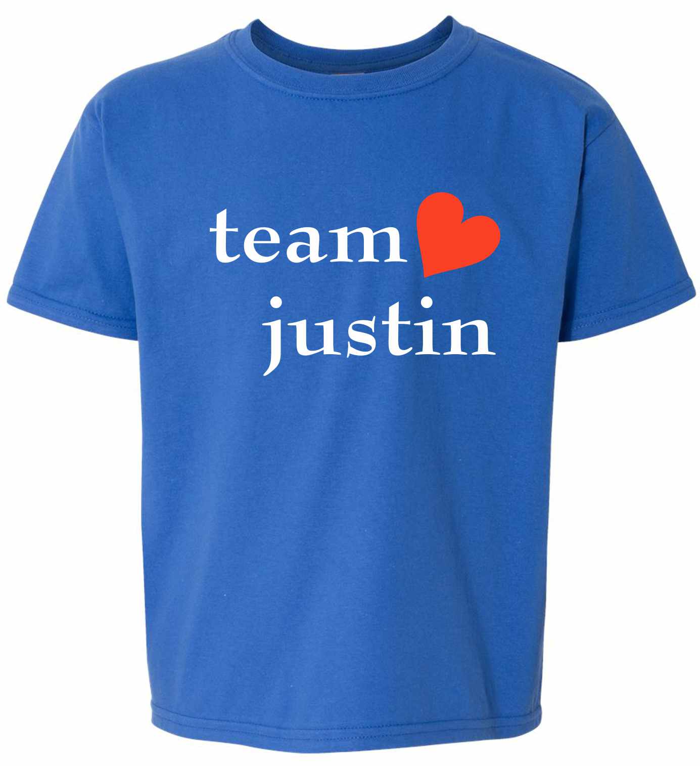 Team Justin on Kids T-Shirt (#636-201)