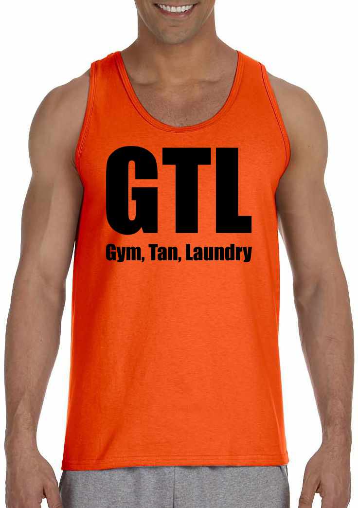 GTL Gym, Tan, Laundry Mens Tank Top (#727-5)