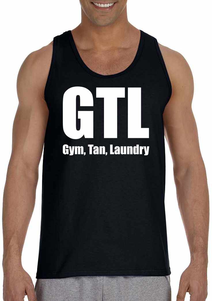 GTL Gym, Tan, Laundry Mens Tank Top
