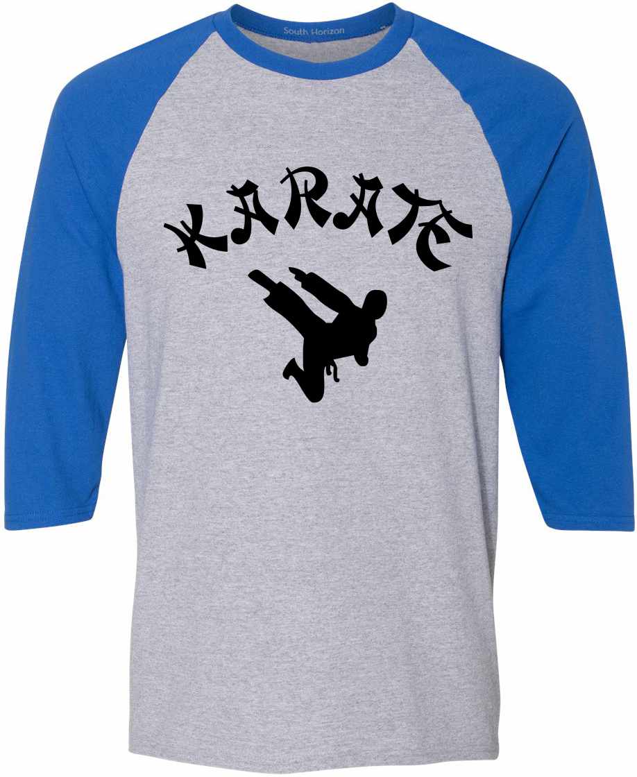 KARATE on Adult Baseball Shirt (#744-12)