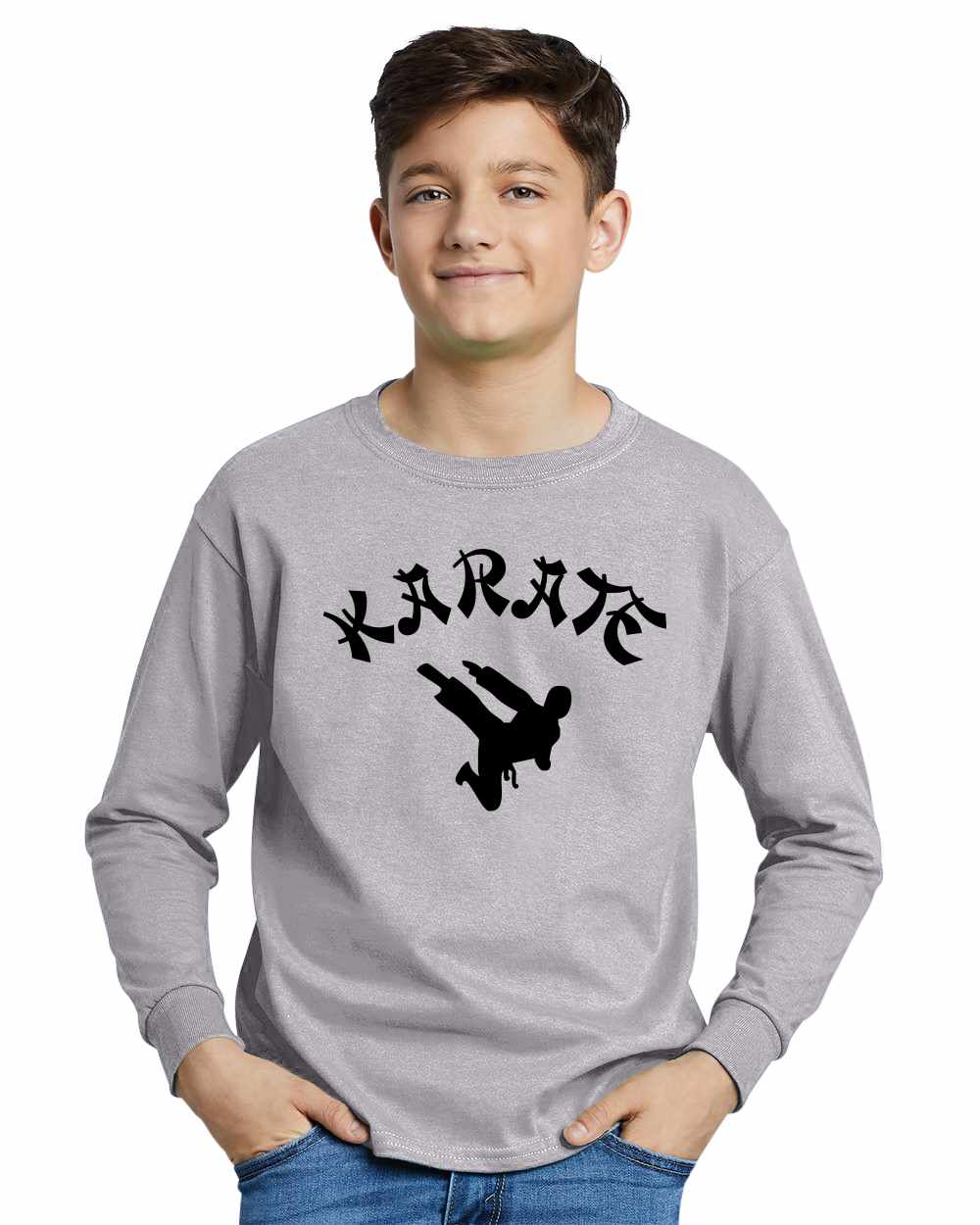 KARATE on Youth Long Sleeve Shirt (#744-203)