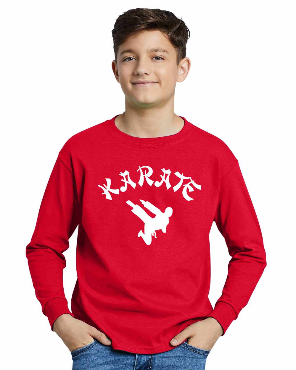 KARATE on Youth Long Sleeve Shirt (#744-203)