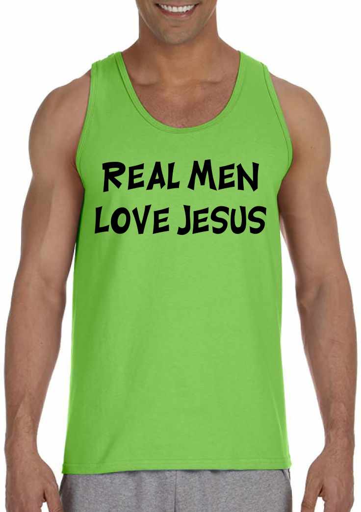 Real Men Love Jesus Mens Tank Top