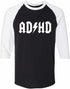 ADHD on Adult Baseball Shirt