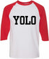 YOLO on Adult Baseball Shirt (#850-12)