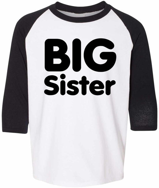 BIG SISTER on Youth Baseball Shirt