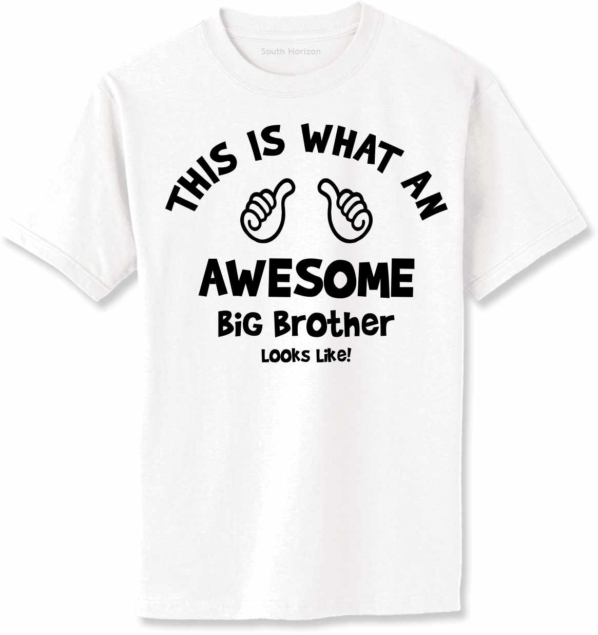 This is What an AWESOME BIG BROTHER Looks Like Adult T-Shirt (#964-1)