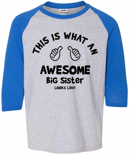 This is What an AWESOME BIG SISTER Looks Like on Youth Baseball Shirt