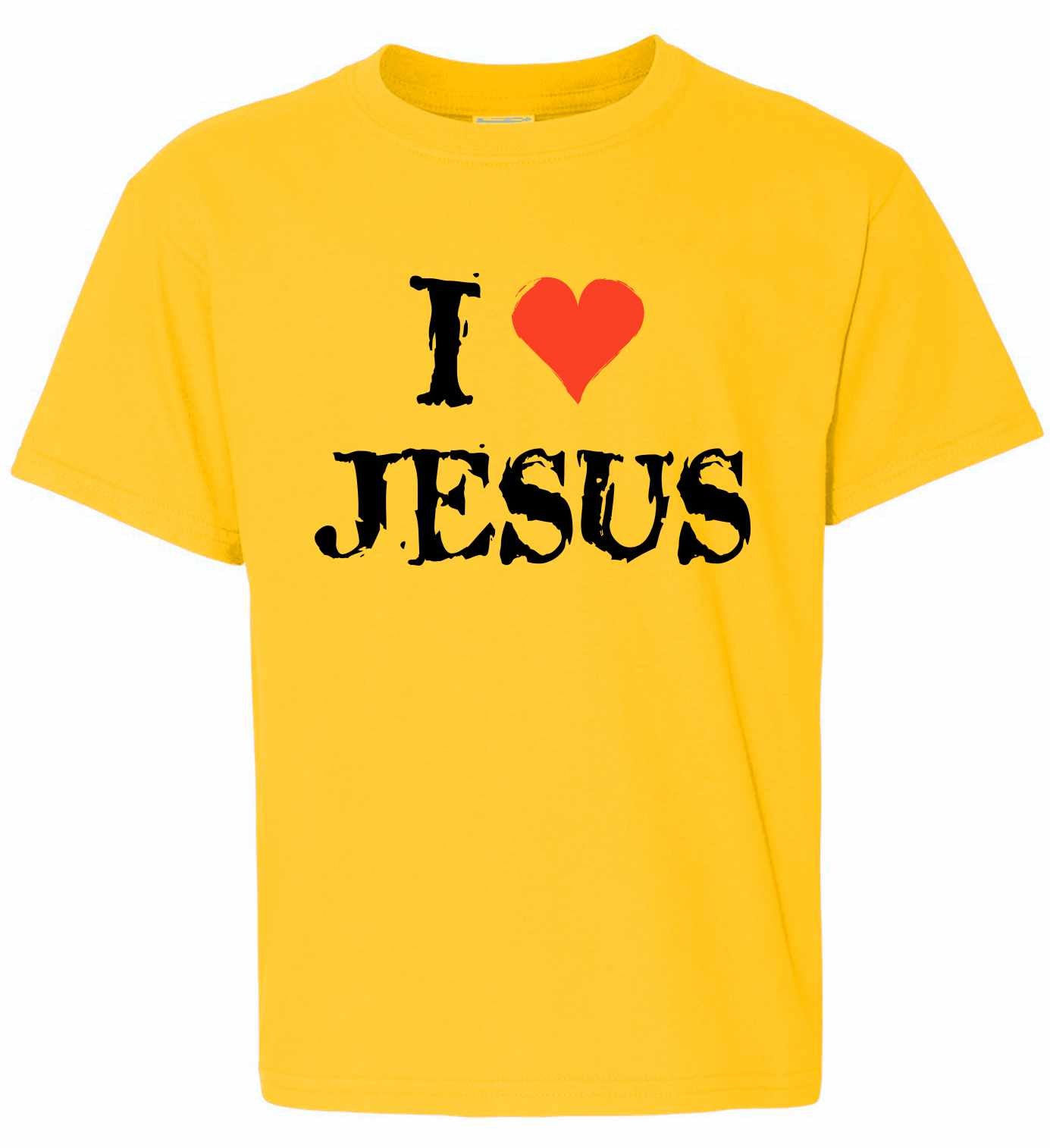 I Love Jesus on Kids T-Shirt (#971-201)