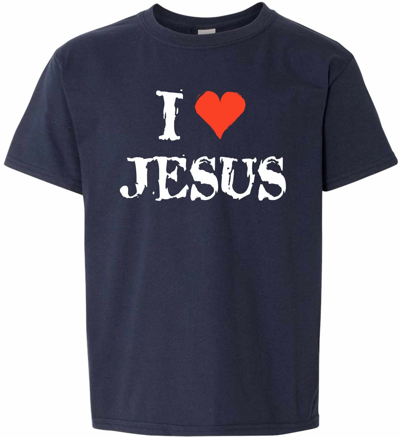 I Love Jesus on Kids T-Shirt